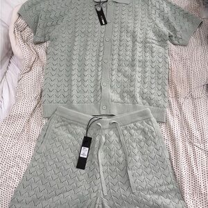 Mint Green Knit Set- FASHION NOVA MENS